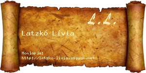Latzkó Lívia névjegykártya